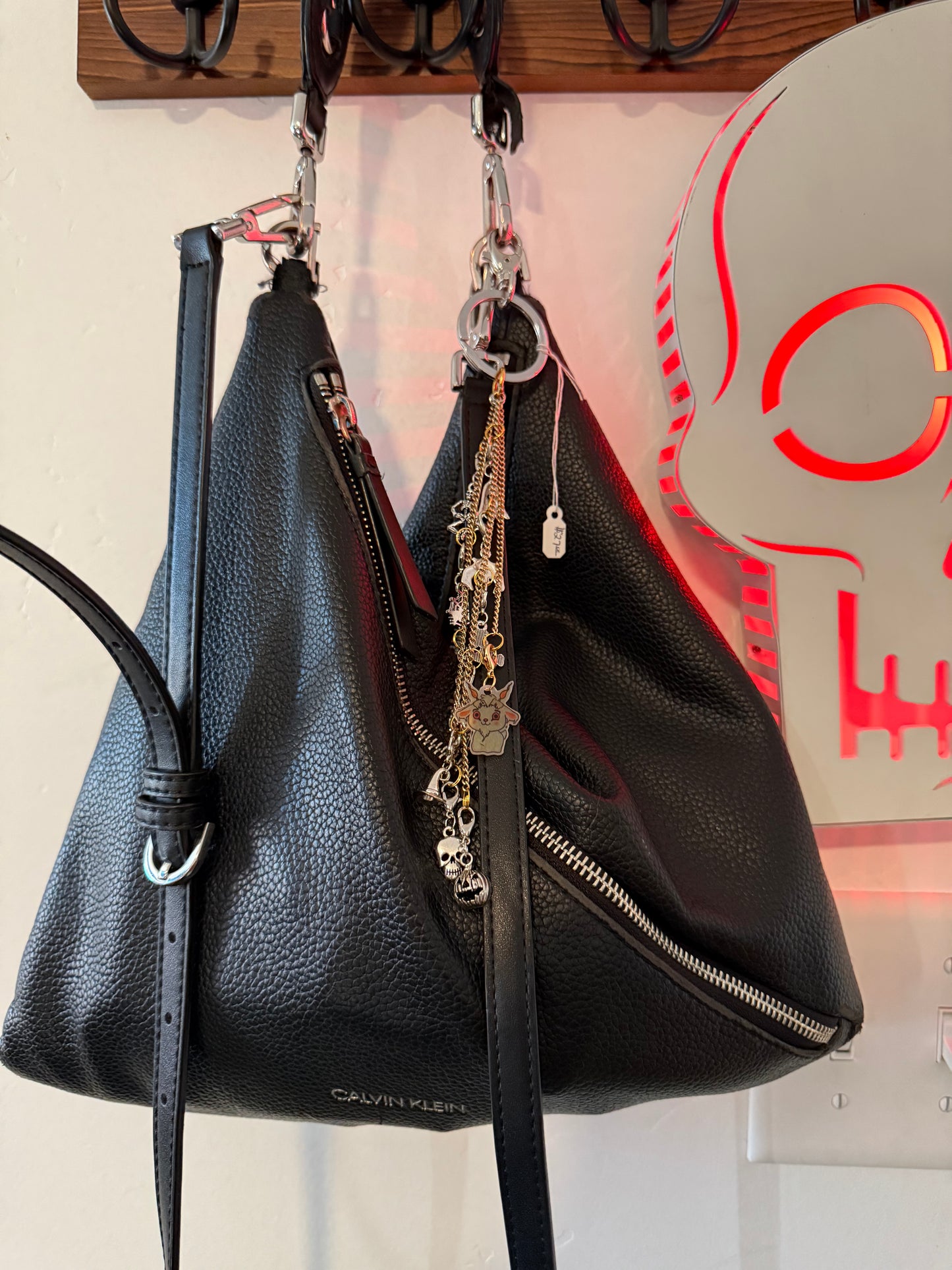 Handcrafted Upcycled Keychain – Three Thrifted Chains with Lumieeehre Resin Charm