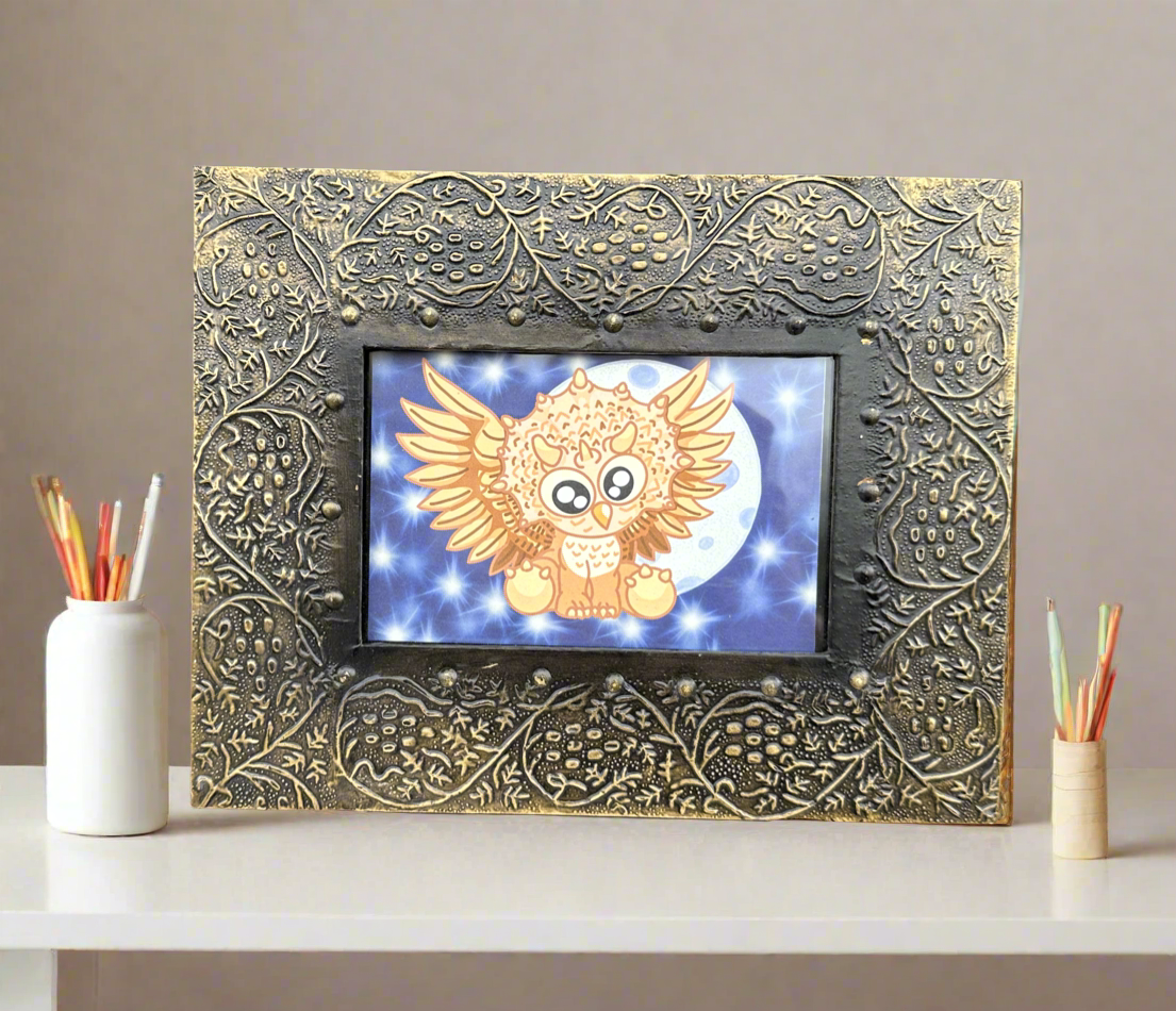 TricerHOOTops Framed Print (Vine Frame)