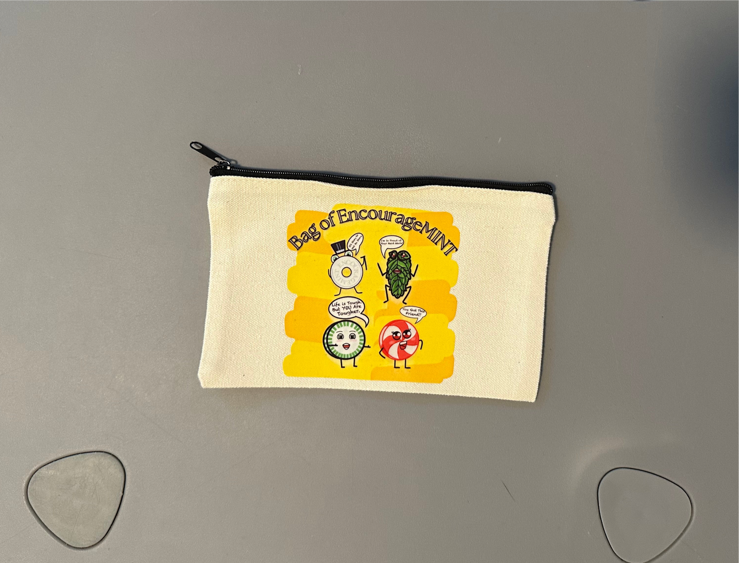 Bag of EncourageMINT Zipper Pouch Black Zipper NO HANDLE