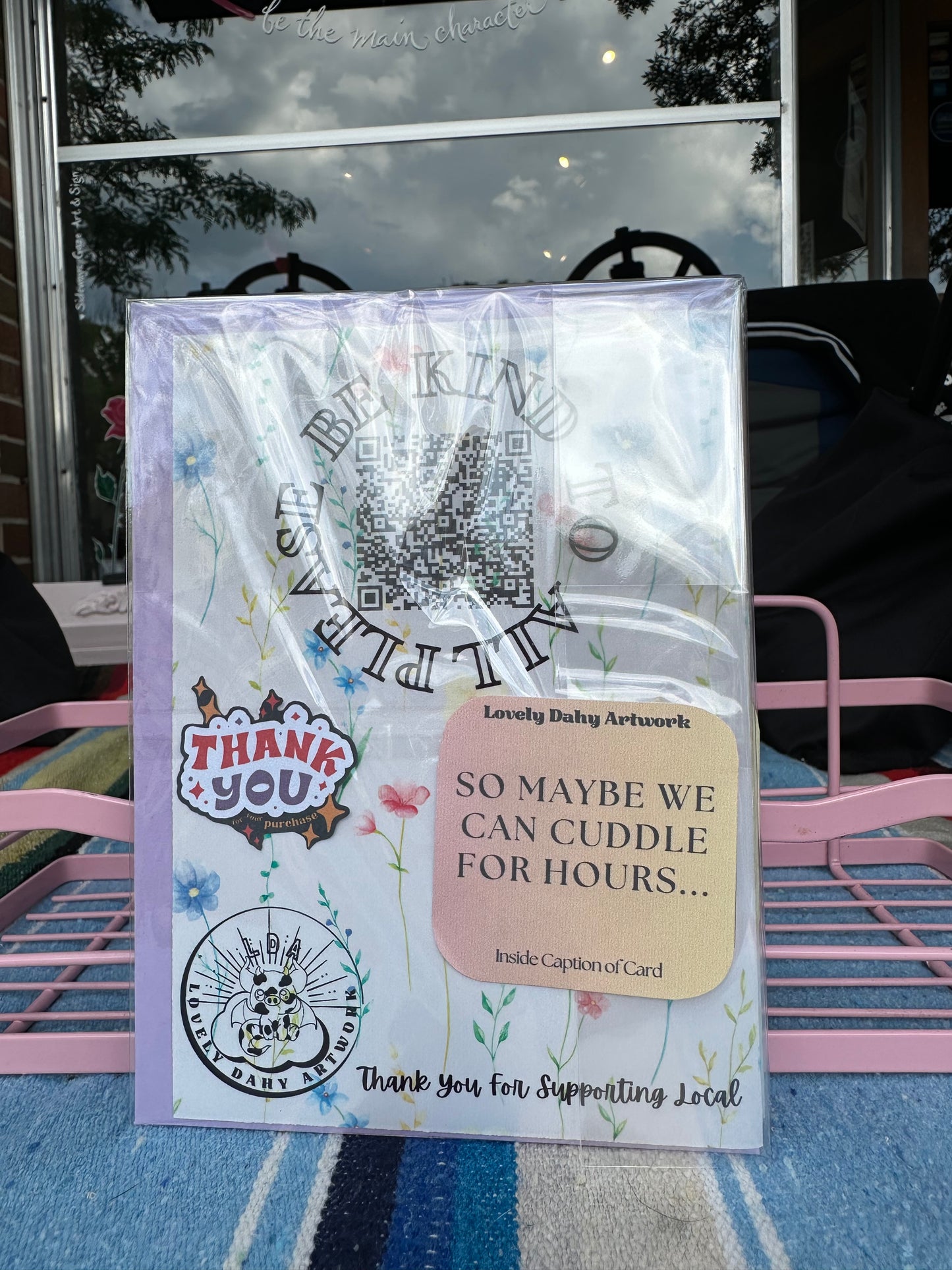 Bisexual Punk Rock Penguin Greeting Card