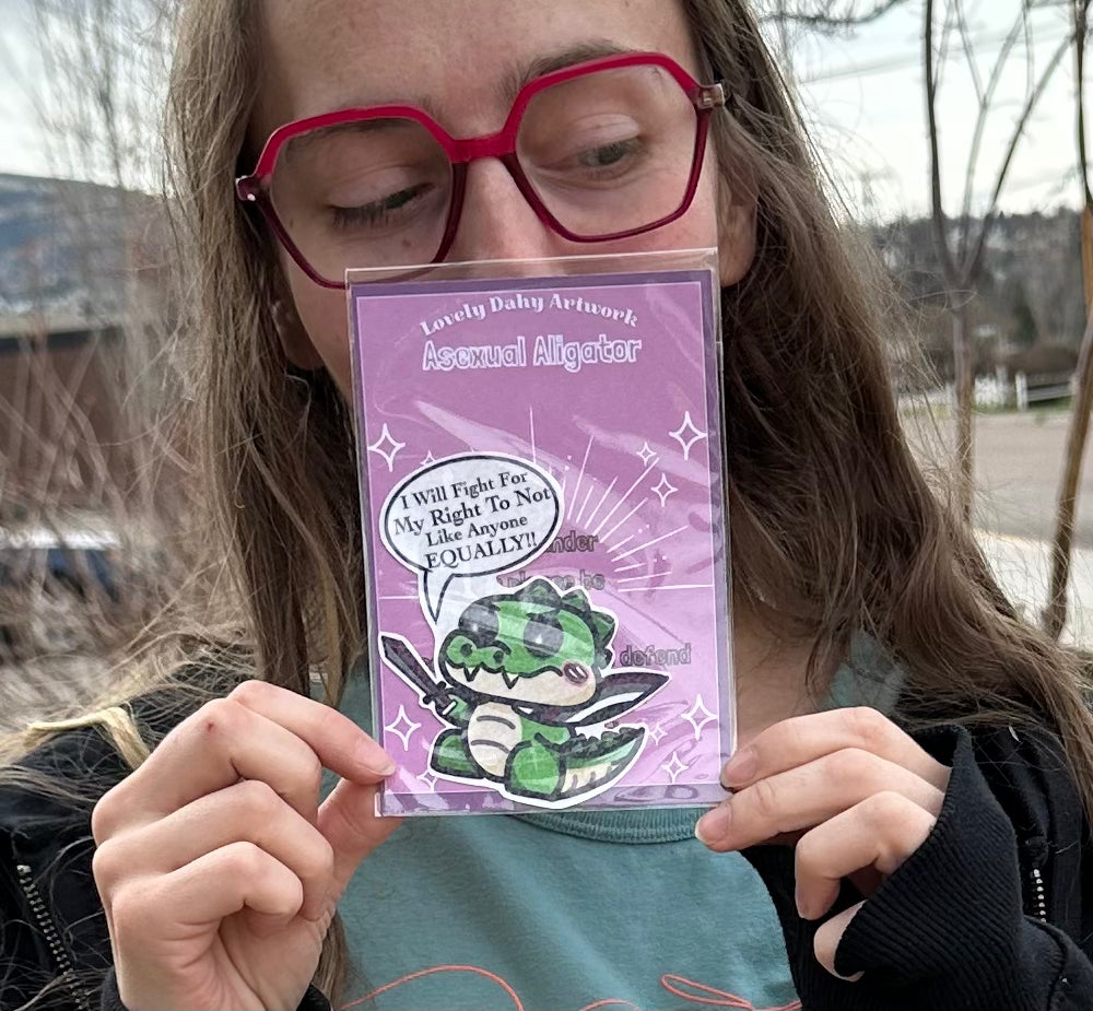 Asexual Alligator Vinyl Sticker – Pride Collection