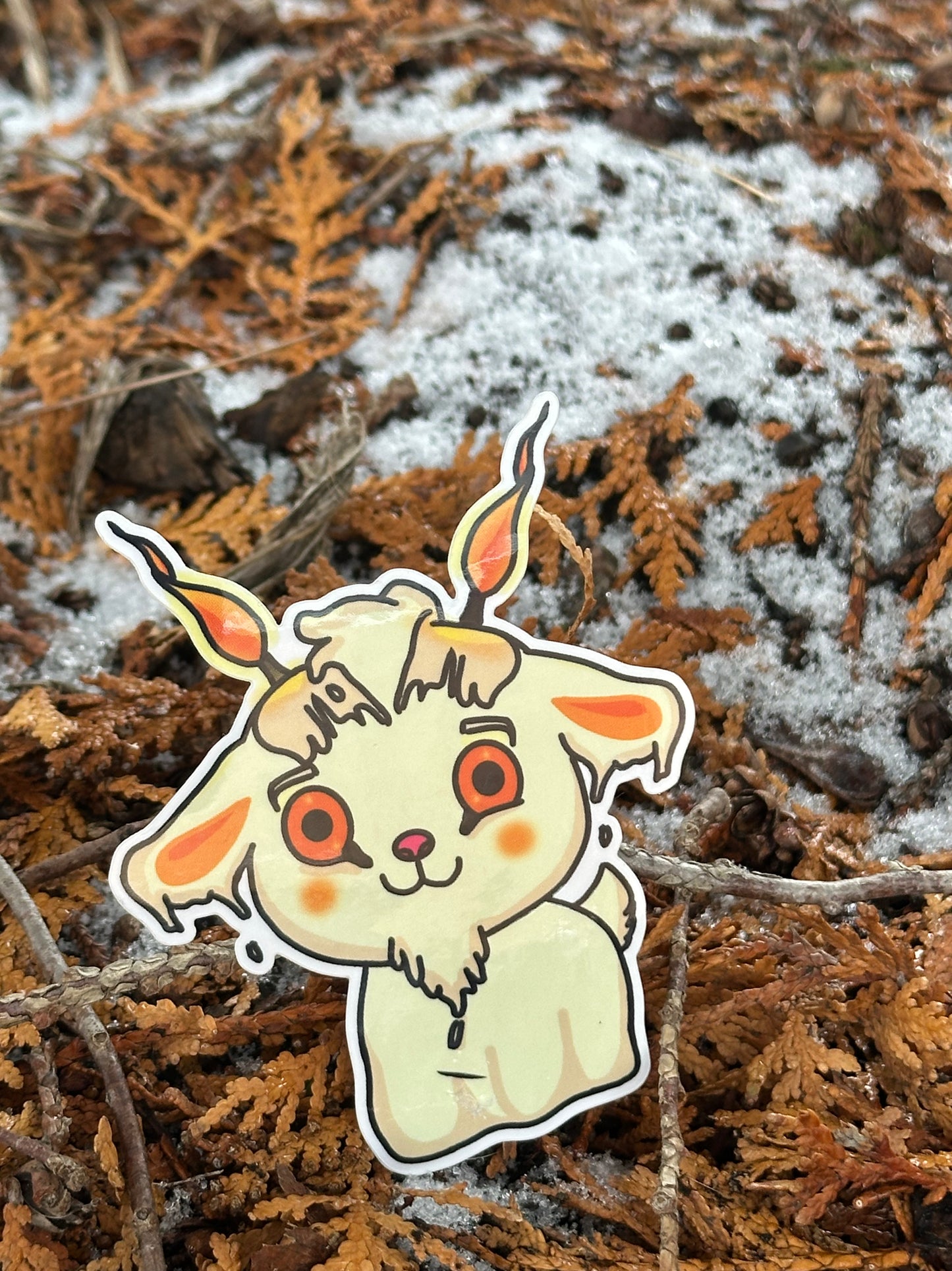 Lumieeehre Vinyl Sticker – Mashup Critter: Goat x Candle