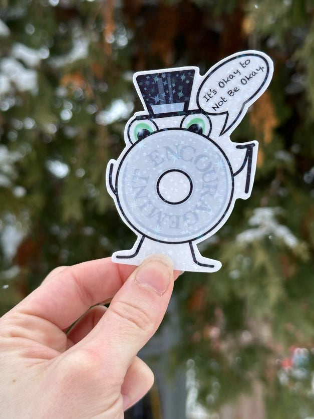 Top Hat EncourageMINT Vinyl Sticker