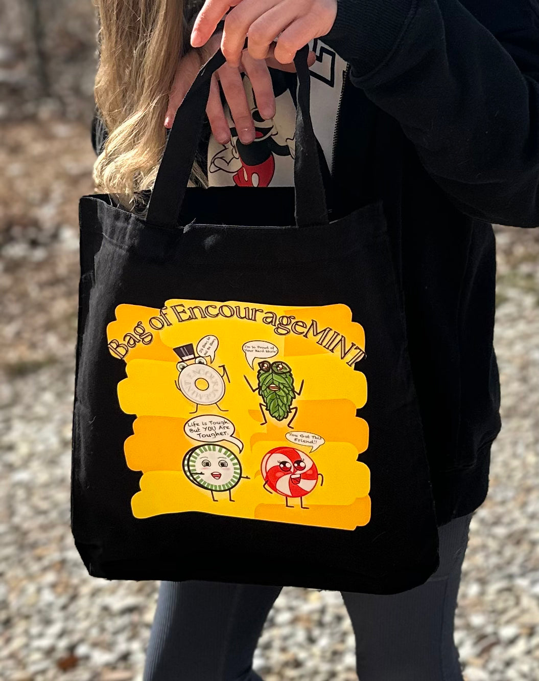 Bag of EncourageMINTS Tote Bags