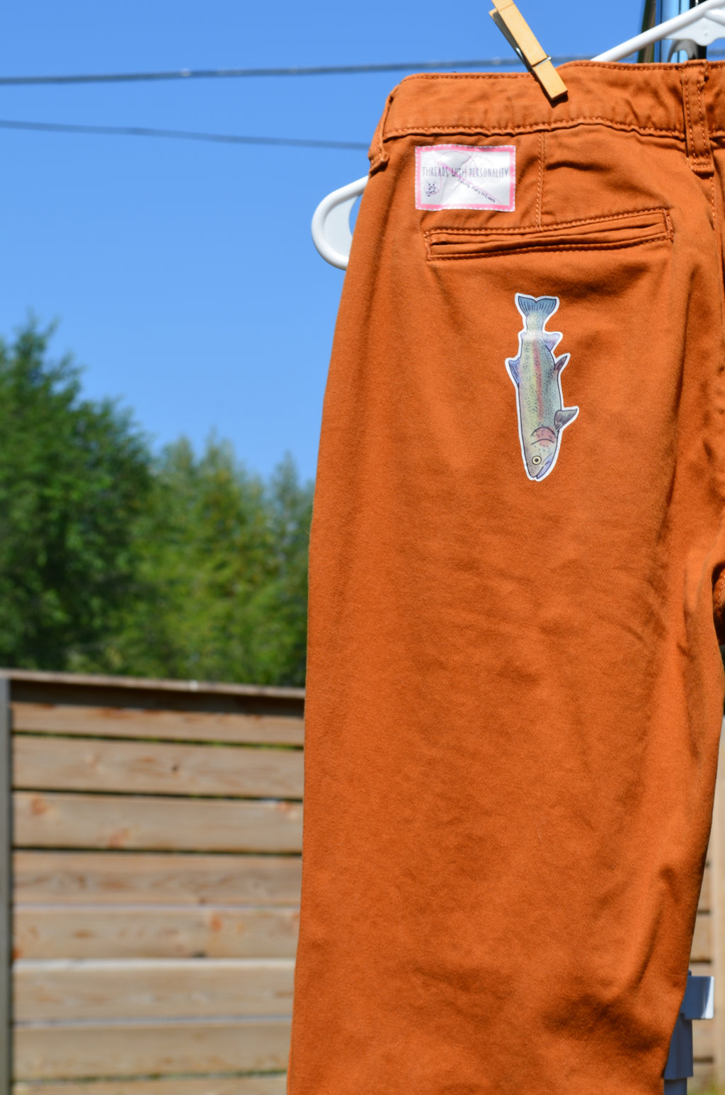 Great Blue Heron and Rainbow Trout Pants