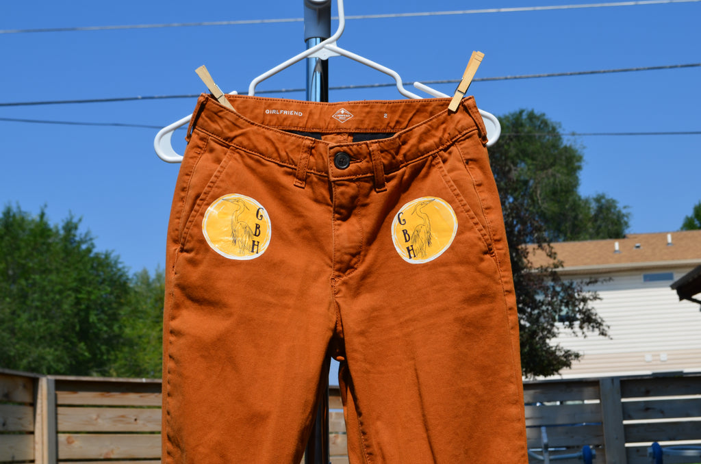 Great Blue Heron and Rainbow Trout Pants
