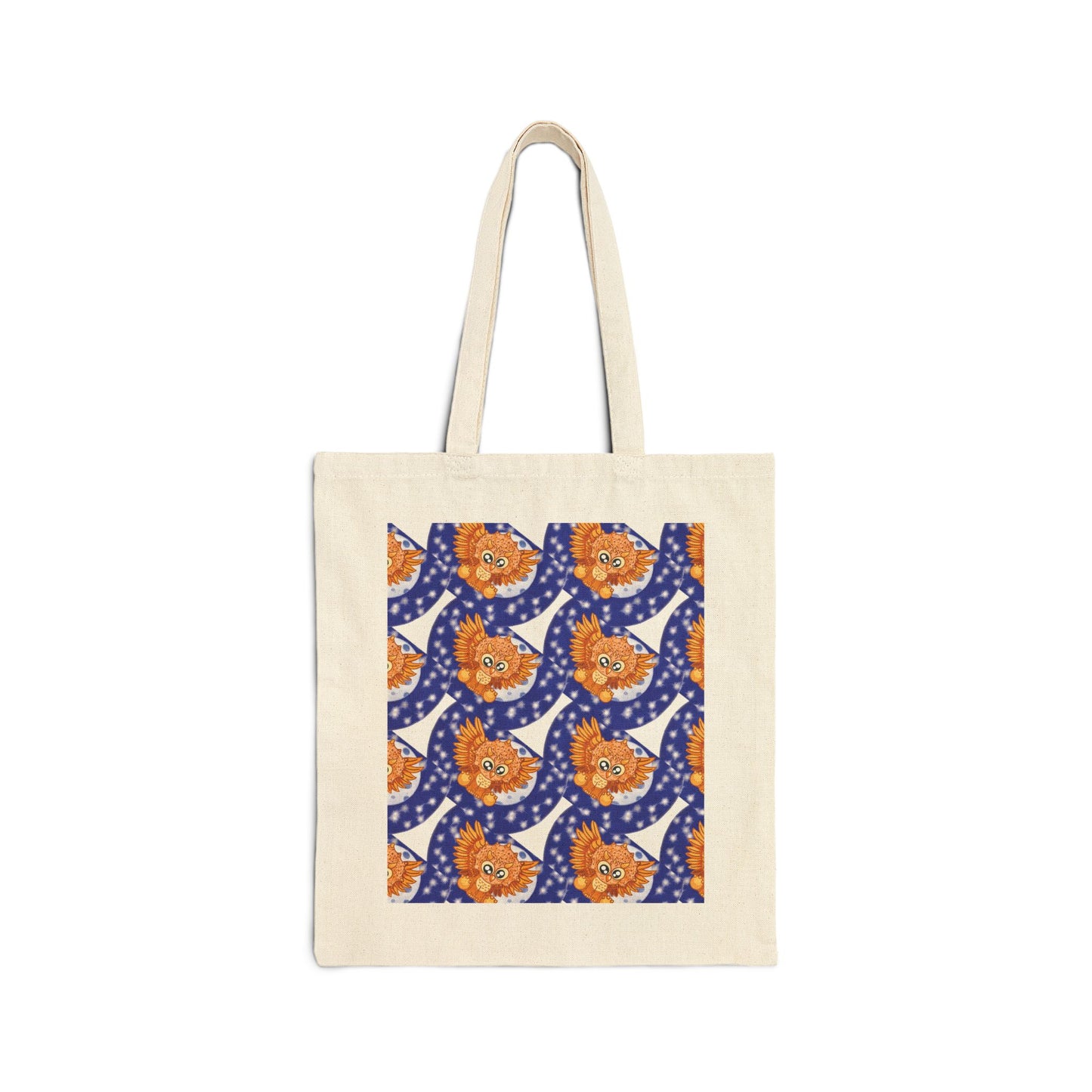 TricerHOOTops Starry Night LDA Design Cotton Canvas Tote Bag