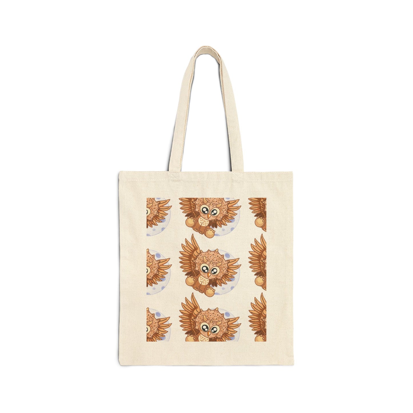 TricerHOOTops LDA Design Cotton Canvas Tote Bag