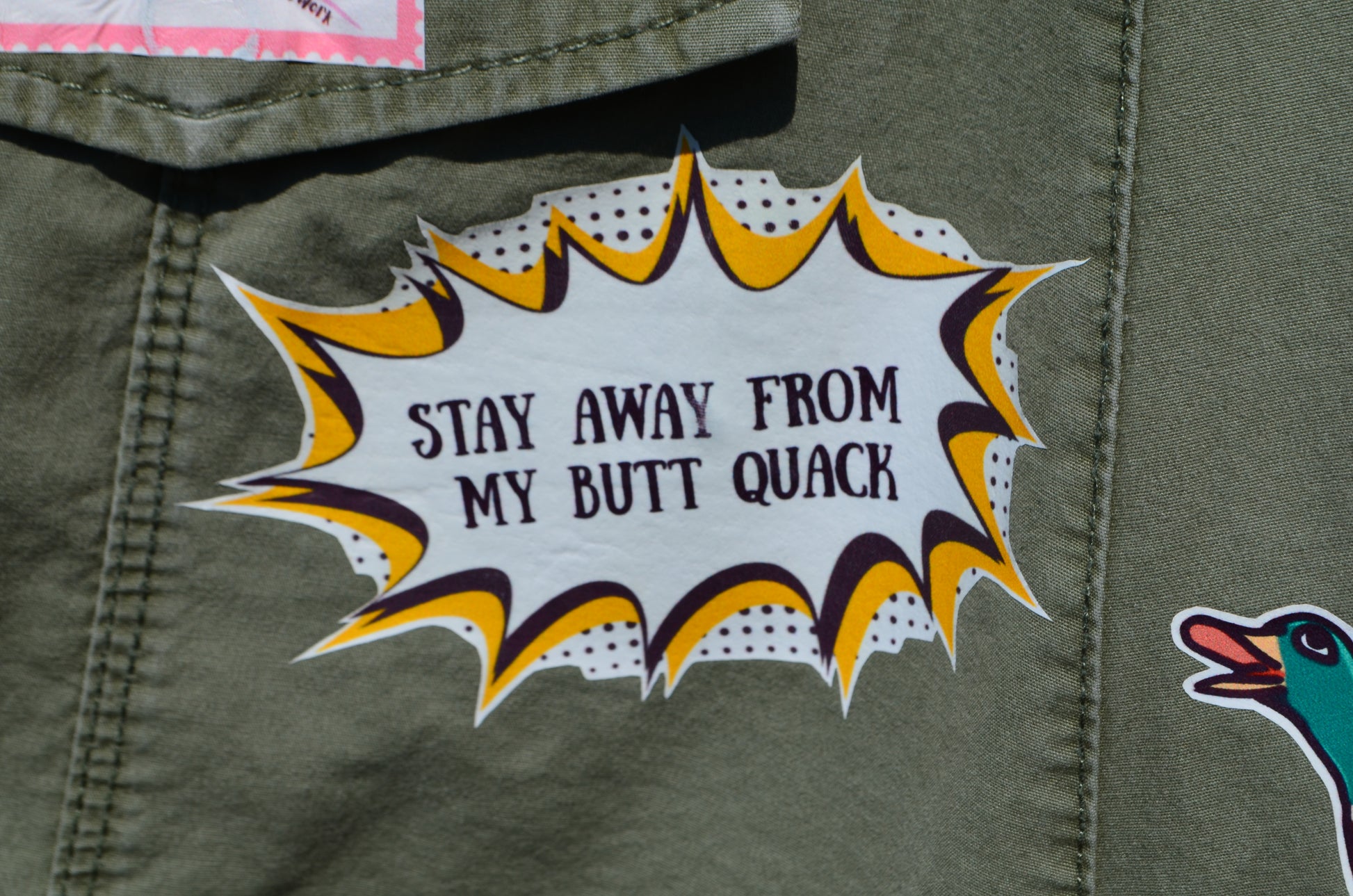 “Stay Away From My Butt Quack” Cargo Pants