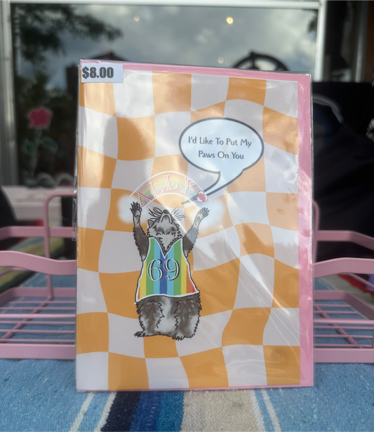 Ally-Coon Greeting Card