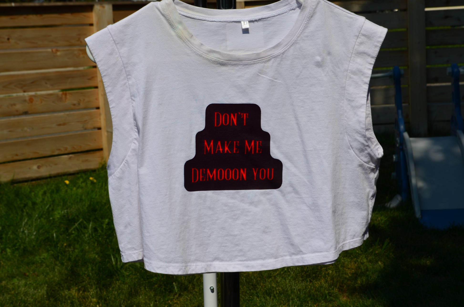 “Don’t Make Me DeMOOON You” Tank Crop Top