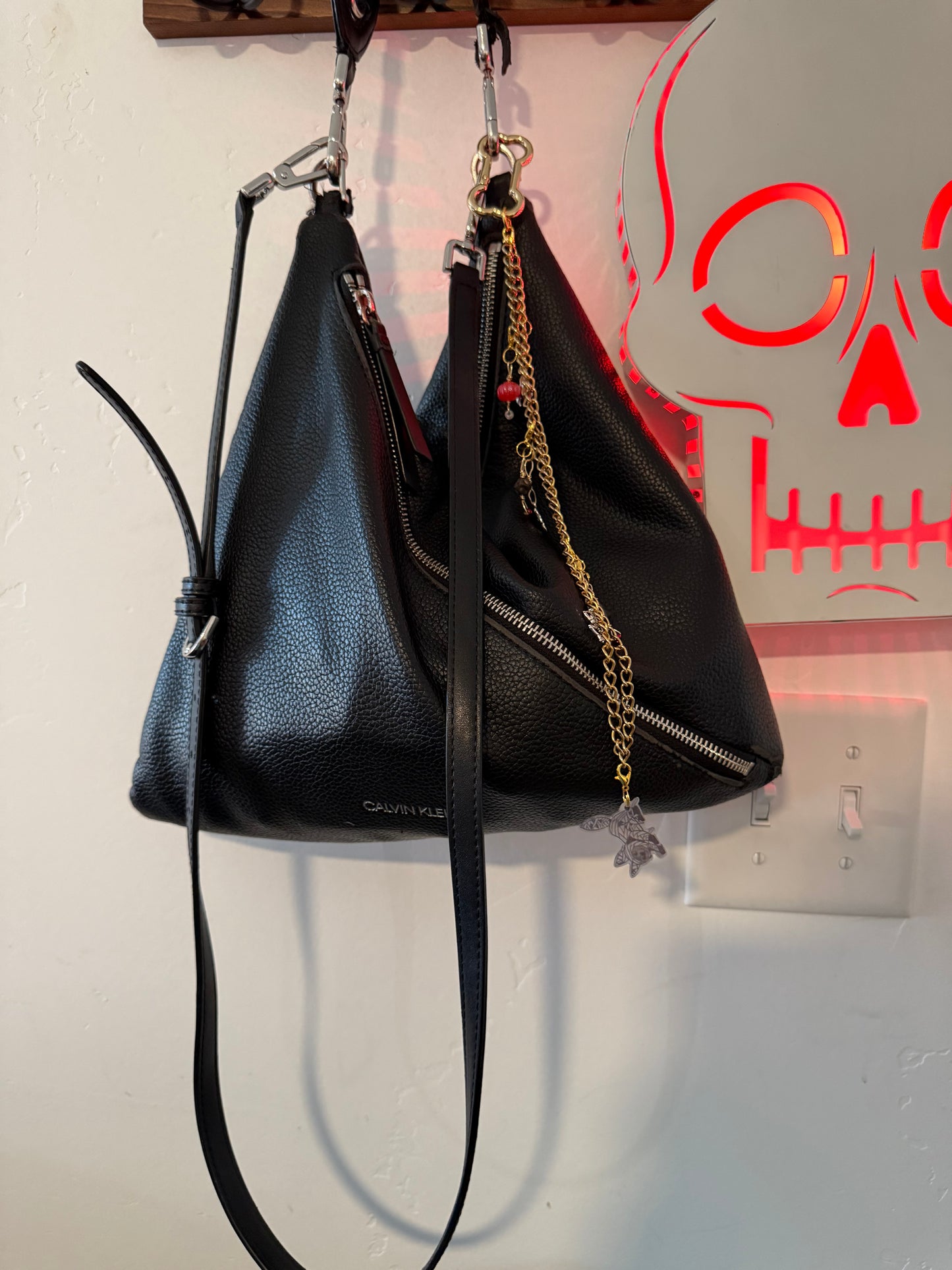 Multipurpose Upcycled Charm Chain | “Are You My Mummy” Dog Bone Carabiner Keychain