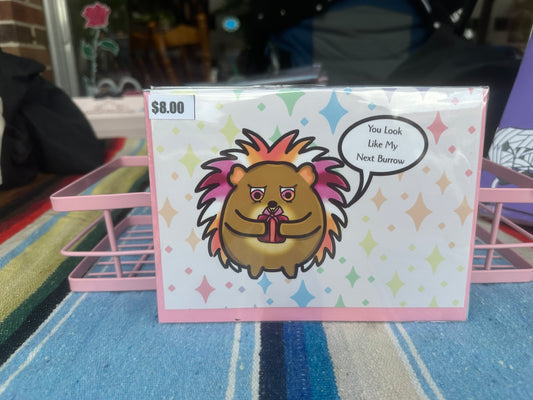 Lesbian Hedgehog Greeting Card