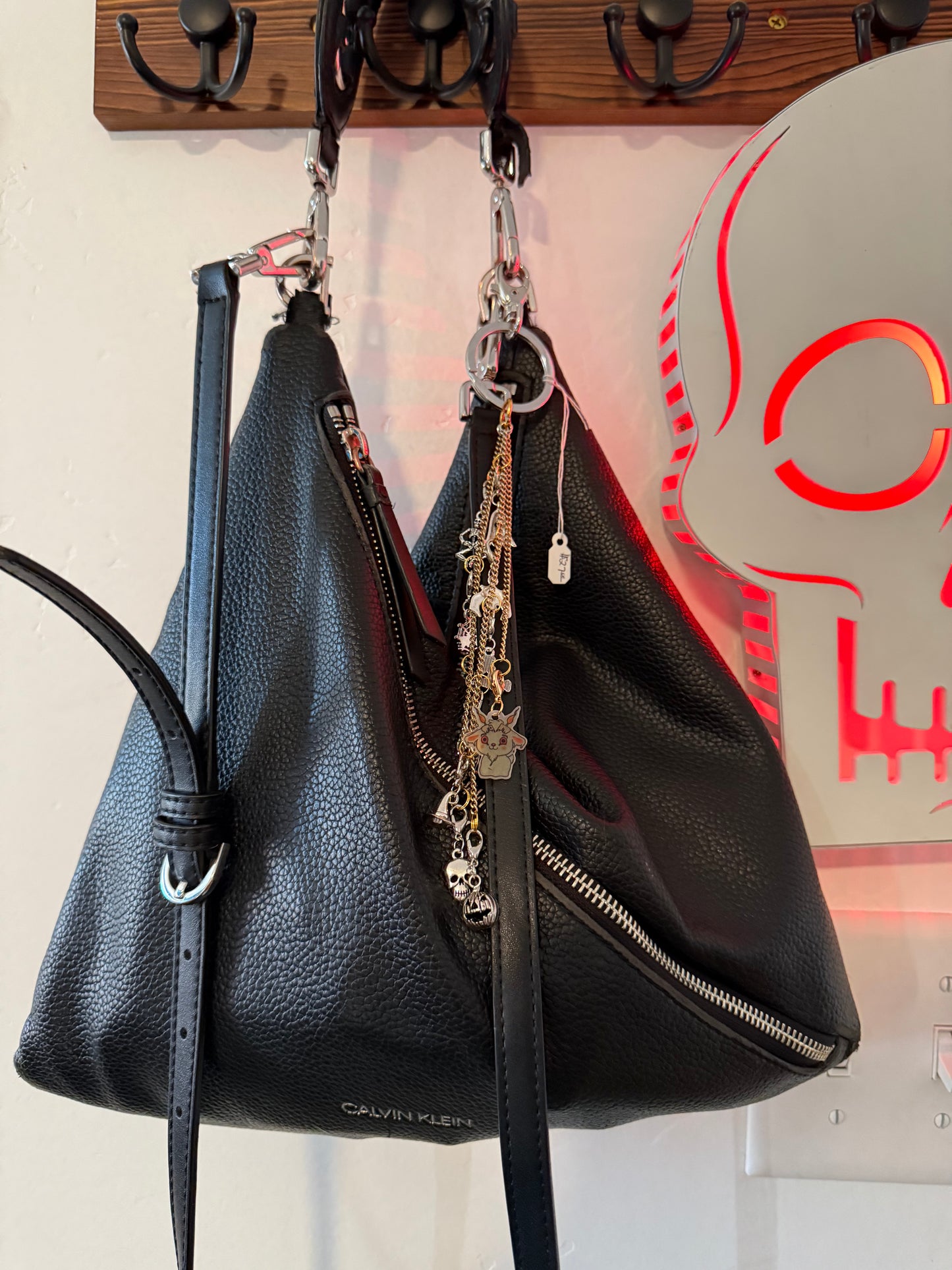 Handcrafted Upcycled Keychain – Three Thrifted Chains with Lumieeehre Resin Charm