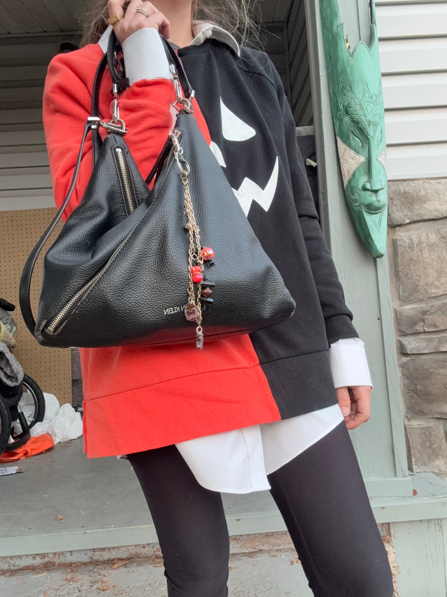 Handcrafted Halloween Multipurpose Keychain – Gold Chain with Boo Berry & Beaded Charms