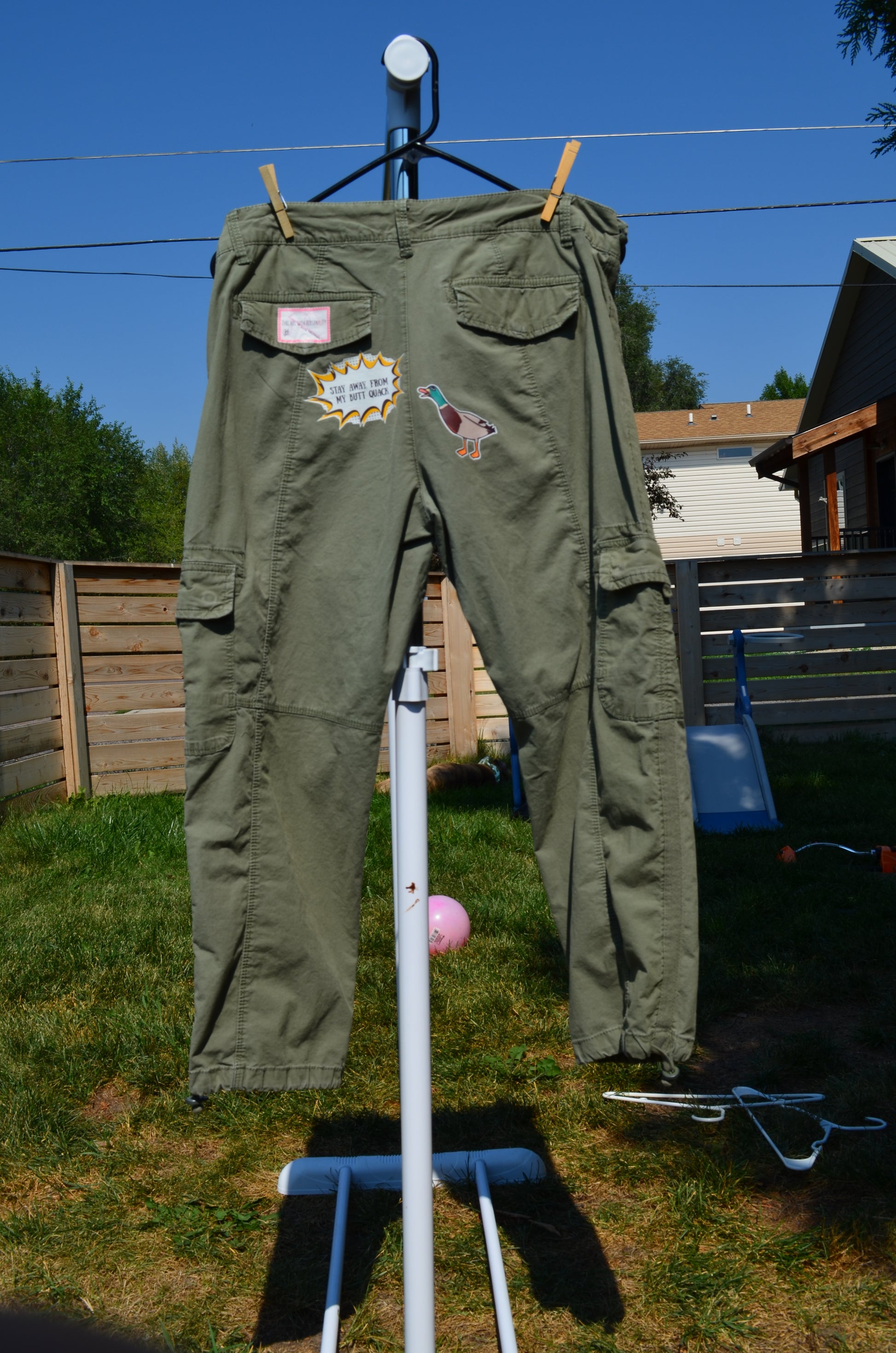 “Stay Away From My Butt Quack” Cargo Pants