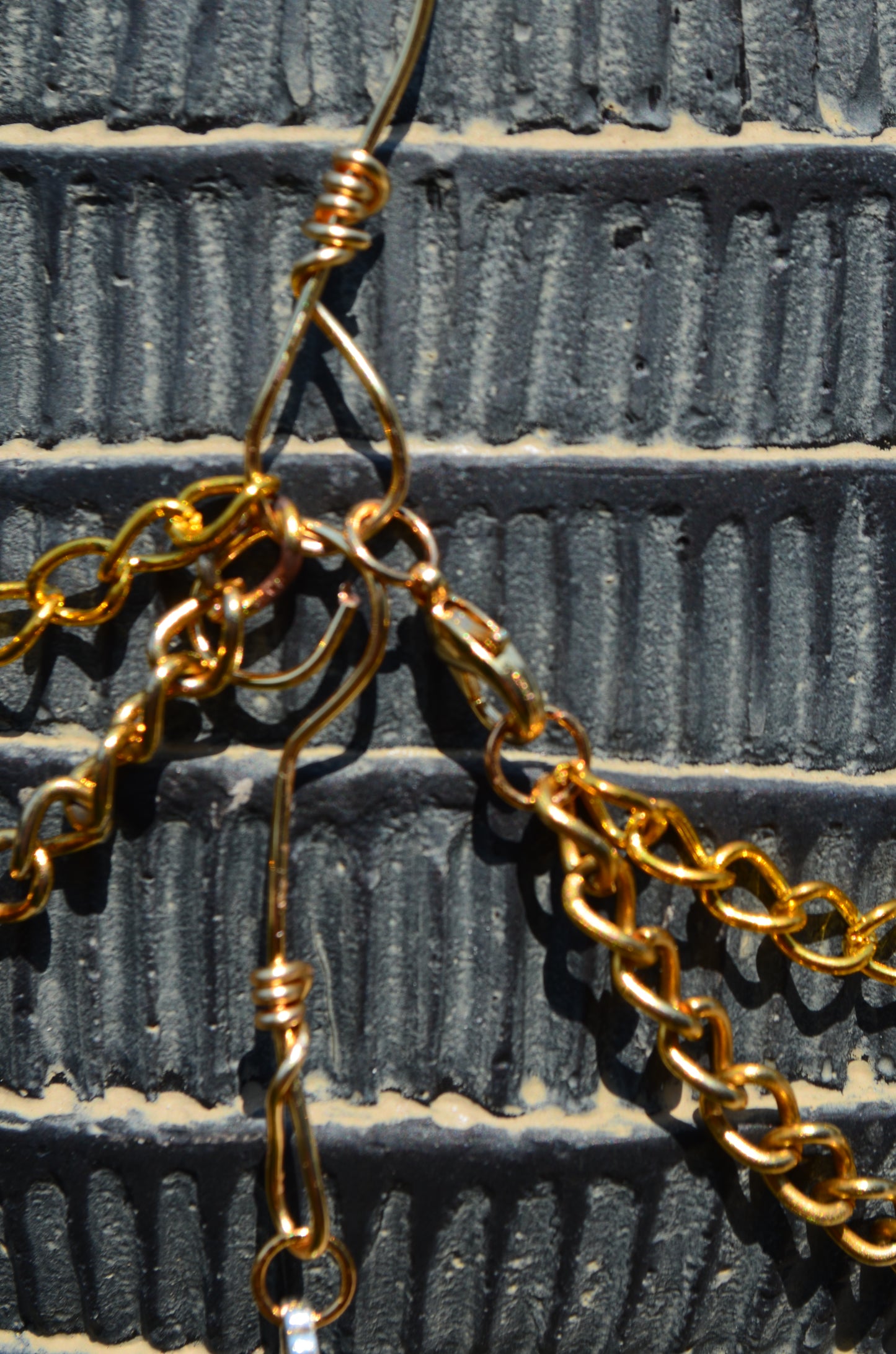 5” Textured Pretty Plants Pot | Upcycled Jewelry & Demooon Artwork | **Plant Not Included