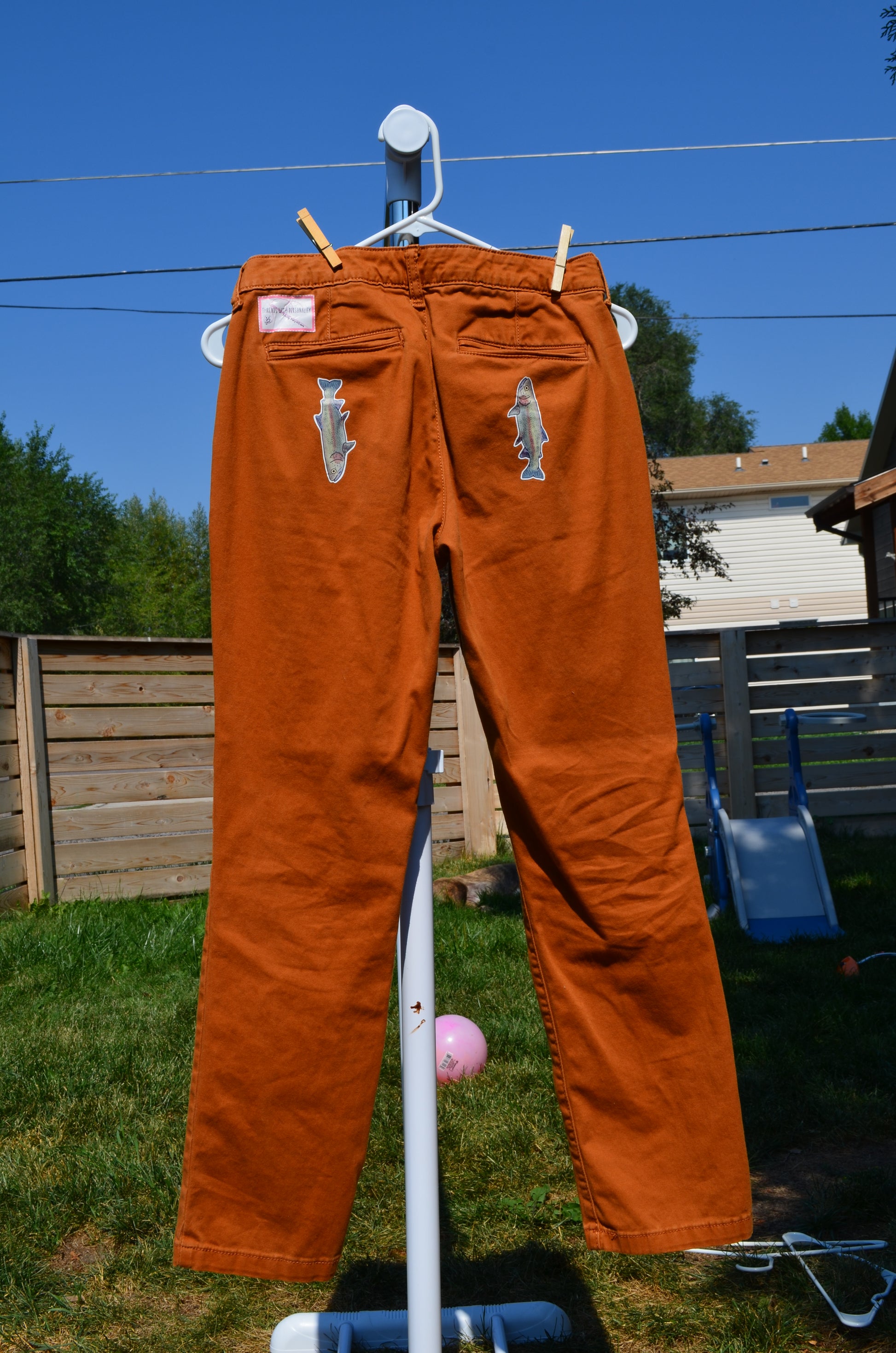 Great Blue Heron and Rainbow Trout Pants