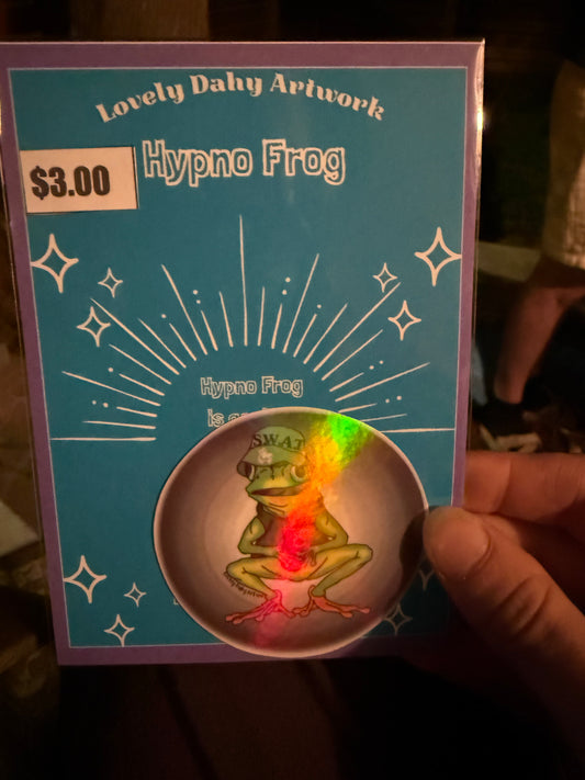 Hypno Frog Vinyl Sticker