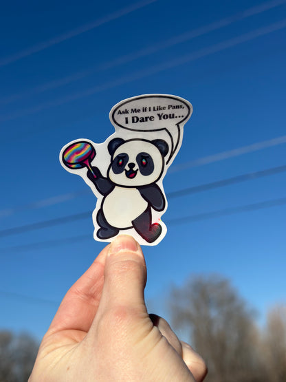 Large Pansexual Panda Vinyl Stickers 2.75"x2.25"