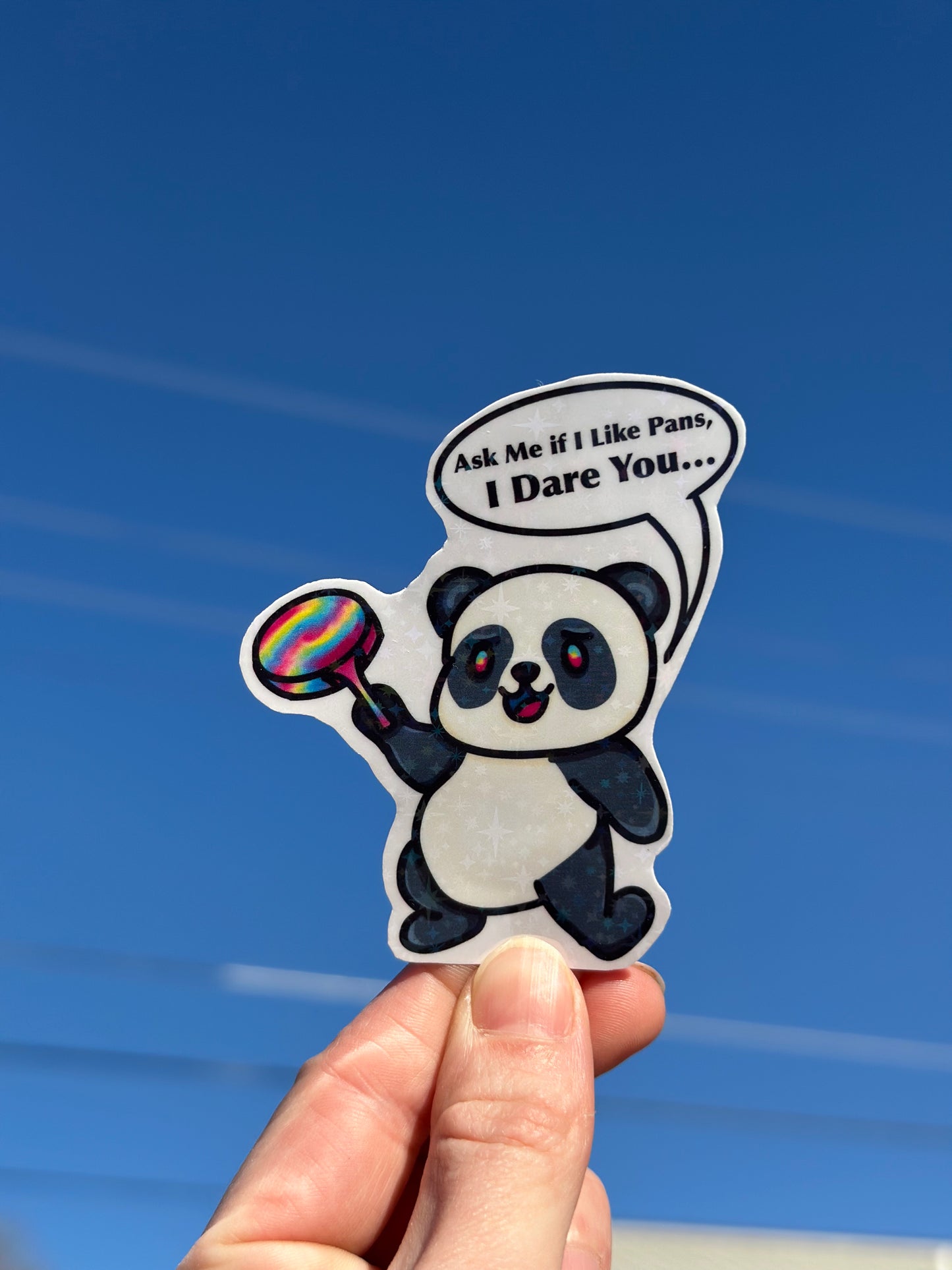 Large Pansexual Panda Vinyl Stickers 2.75"x2.25"