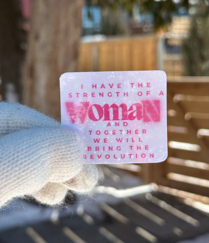 Women Will Bring the Revolution 2"x2.5" Vinyl Sticker