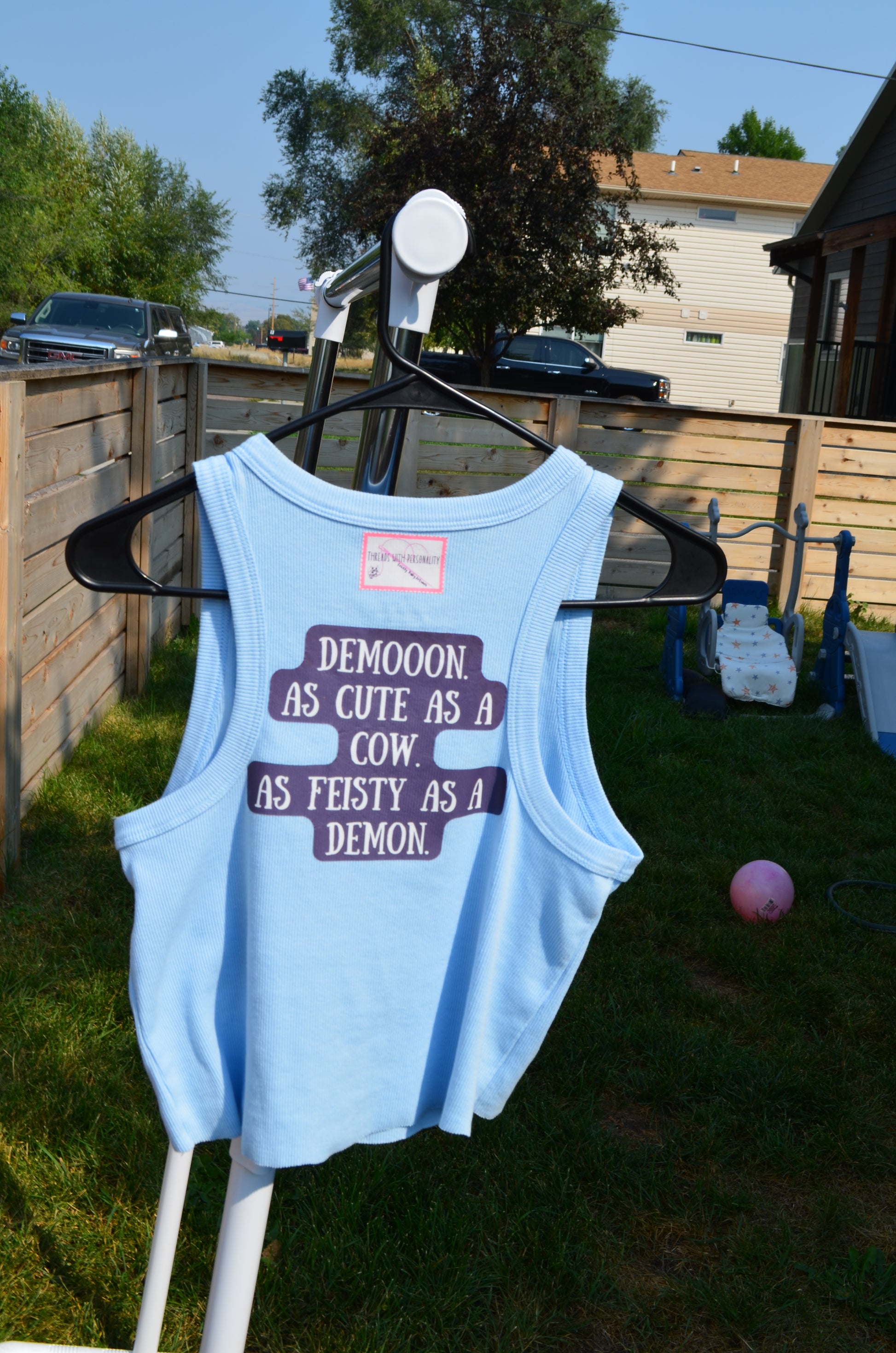 Cute As A Cow. As Feisty As a Demon Tank Top