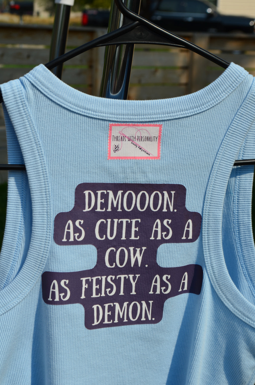 Cute As A Cow. As Feisty As a Demon Tank Top