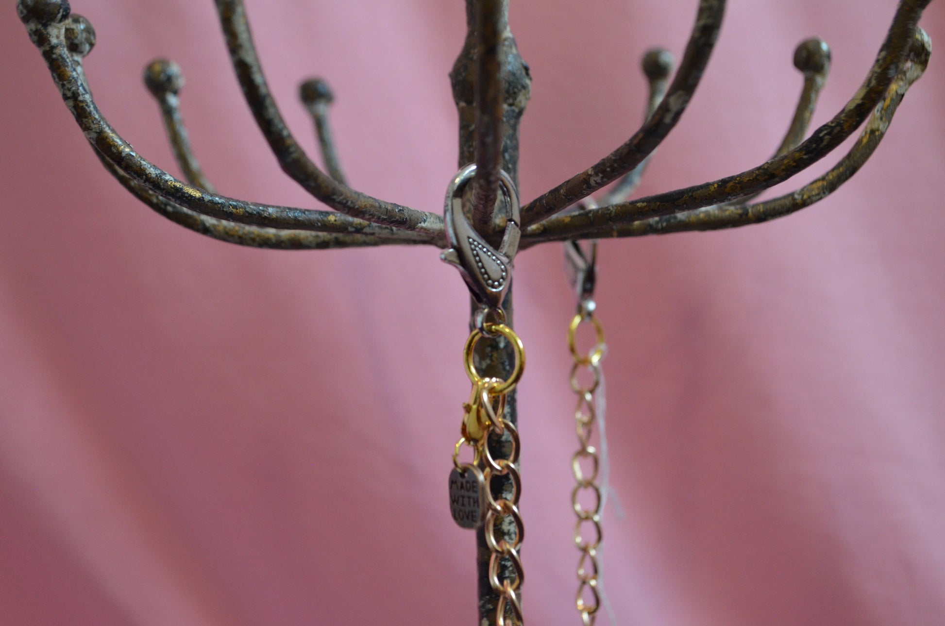 Paisley Clasp 15" Gold Bag Chain